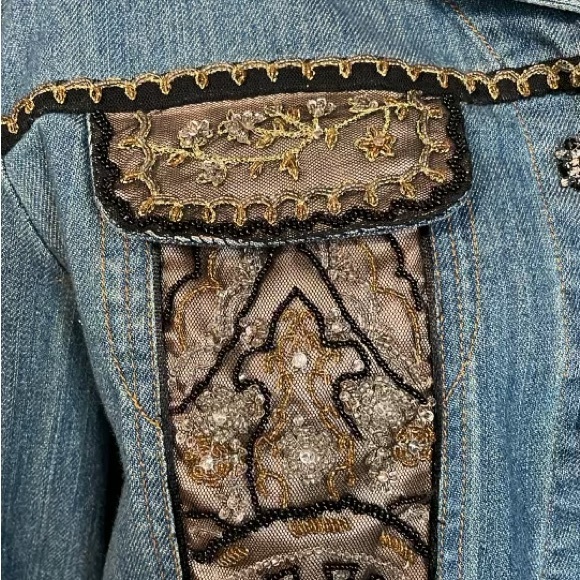 Berek by takako Sakon designer denim jacket , size large. - Picture 2 of 13